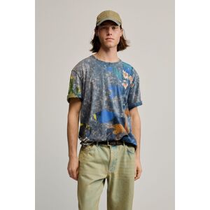 Desigual, Arty potištěné tričko, PáNské, Bavlna, Modrá, M Desigual, Arty potištěné tričko, PáNské, Bavlna, Modrá, M