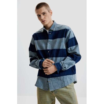 Desigual, Džínová košile s pruhy, PáNské, Bavlna, Modrá, M Desigual, Džínová košile s pruhy, PáNské, Bavlna, Modrá, M