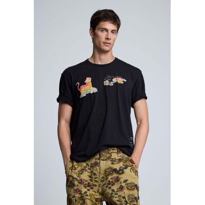 Desigual, Potiskané tričko, PáNské, Bavlna, ČErná, M Desigual, Potiskané tričko, PáNské, Bavlna, ČErná, M