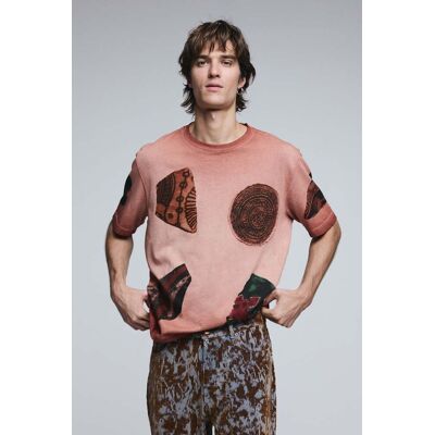 Desigual, Triko s krátkým rukávem z látek, PáNské, Bavlna, OranžOvá, XL Desigual, Triko s krátkým rukávem z látek, PáNské, Bavlna, OranžOvá, XL