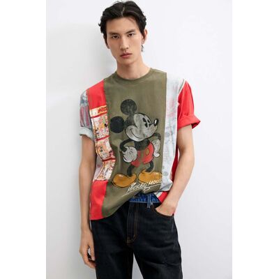 Desigual, Kolážové tričko Mickey™, PáNské, Bavlna, Zelená, L Desigual, Kolážové tričko Mickey™, PáNské, Bavlna, Zelená, L