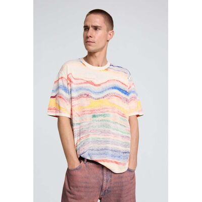 Desigual, Tričko s abstraktním potiskem, PáNské, Bavlna, M Desigual, Tričko s abstraktním potiskem, PáNské, Bavlna, M