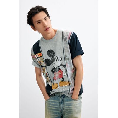 Desigual, Tričko s koláží Mickey™, PáNské, Bavlna, Modrá, M Desigual, Tričko s koláží Mickey™, PáNské, Bavlna, Modrá, M