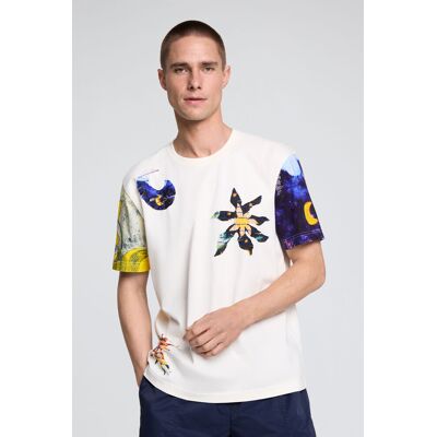 Desigual, Tričko s potiskem vesmíru, PáNské, Bavlna, BíLá, L Desigual, Tričko s potiskem vesmíru, PáNské, Bavlna, BíLá, L
