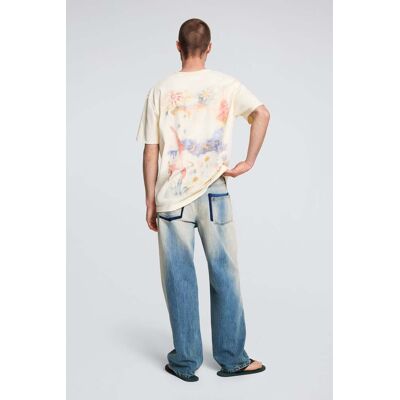 Desigual, Tištěné bavlněné tričko, PáNské, Bavlna, BíLá, M Desigual, Tištěné bavlněné tričko, PáNské, Bavlna, BíLá, M
