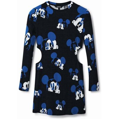 Desigual, Krátké šaty Mickey Mouse, ViskÓZa, ČErná, M Desigual, Krátké šaty Mickey Mouse, ViskÓZa, ČErná, M