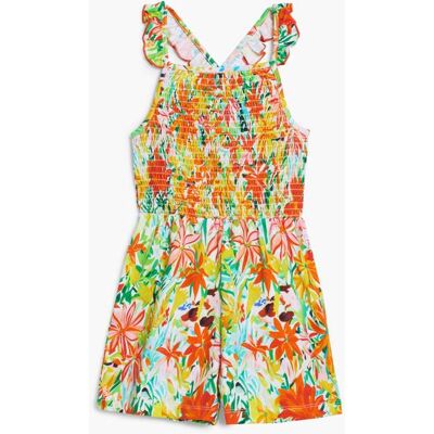 Desigual, Krátký květinový overal, Bavlna, 9/10 Desigual, Krátký květinový overal, Bavlna, 9/10