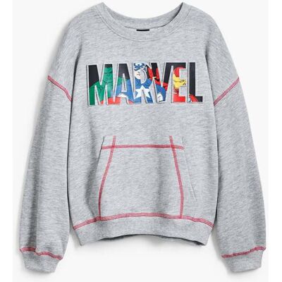 Desigual, Mikina Marvel™, Bavlna, ČErná, 11/12 Desigual, Mikina Marvel™, Bavlna, ČErná, 11/12