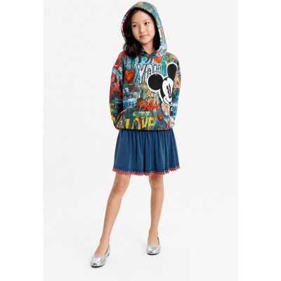 Desigual, Mikina s kapucí Disney™, Bavlna, ČErná, 3/4 Desigual, Mikina s kapucí Disney™, Bavlna, ČErná, 3/4