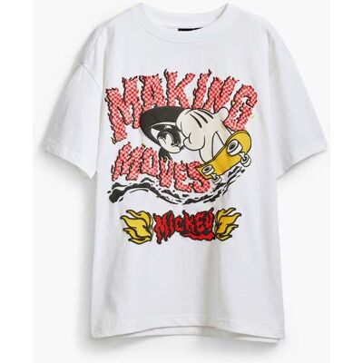 Desigual, Tričko skate Mickey Mouse™, Bavlna, BíLá, 3/4 Desigual, Tričko skate Mickey Mouse™, Bavlna, BíLá, 3/4