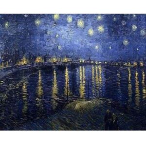 ART Vyšívání křížkové sada - Van Gogh - Hvězdná noc nad Rhonou 32 x 40 cm ART Vyšívání křížkové sada - Van Gogh - Hvězdná noc nad Rhonou 32 x 40 cm