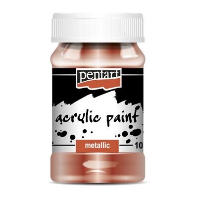 Akrylová barva metalická PENTART 100 ml BRONZOVÁ Akrylová barva metalická PENTART 100 ml BRONZOVÁ