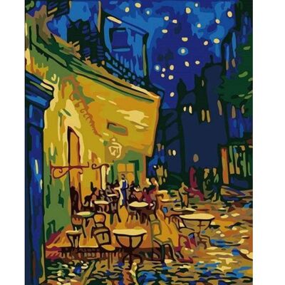 ART Vyšívání křížkové sada - Van Gogh - Terasa kavárny v noci 32 x 40 cm ART Vyšívání křížkové sada - Van Gogh - Terasa kavárny v noci 32 x 40 cm