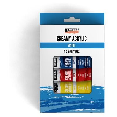 Sada krémová akrylová barva PENTART 6 x 16 ml Sada krémová akrylová barva PENTART 6 x 16 ml
