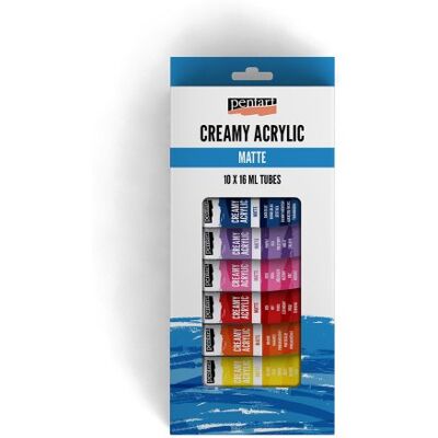 Sada krémová akrylová barva PENTART 10 x 16 ml Sada krémová akrylová barva PENTART 10 x 16 ml