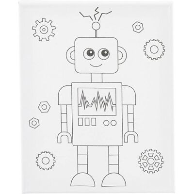 Creative Malířské plátno s předtiskem 24x30 cm ROBOT Creative Malířské plátno s předtiskem 24x30 cm ROBOT