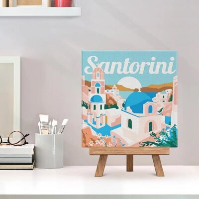 ART Mini malování podle čísel - Travel Poster VÝCHOD SLUNCE SANTORINI 20 x 20 cm na rámu ART Mini malování podle čísel - Travel Poster VÝCHOD SLUNCE SANTORINI 20 x 20 cm na rámu