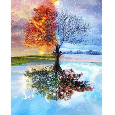 ART Diamantové malování - STROM 4 ROČNÍ OBDOBÍ na rámu 40 x 50 cm ART Diamantové malování - STROM 4 ROČNÍ OBDOBÍ na rámu 40 x 50 cm