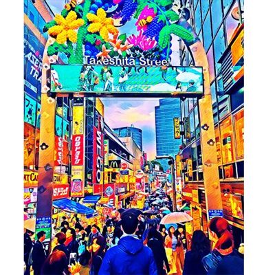 ART Diamantové malování - ULICE TAKESHITA V TOKYU na rámu 40 x 50 cm ART Diamantové malování - ULICE TAKESHITA V TOKYU na rámu 40 x 50 cm