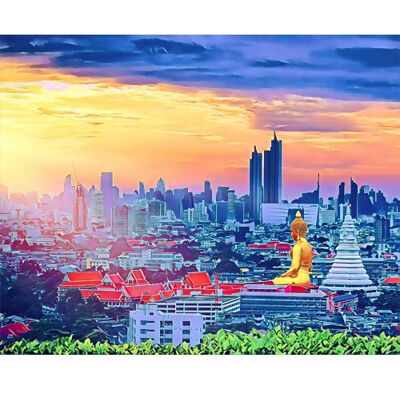 ART Diamantové malování - VELKÝ BUDHA V BANGKOKU na rámu 40 x 50 cm ART Diamantové malování - VELKÝ BUDHA V BANGKOKU na rámu 40 x 50 cm