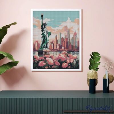 ART Diamantové malování - ROZKVETLÝ NEW YORK 40 x 50 cm bez rámu ART Diamantové malování - ROZKVETLÝ NEW YORK 40 x 50 cm bez rámu