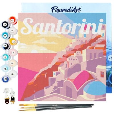 ART Mini malování podle čísel - Travel Poster ZÁPAD SLUNCE SANTORINI 20 x 20 cm na rámu ART Mini malování podle čísel - Travel Poster ZÁPAD SLUNCE SANTORINI 20 x 20 cm na rámu