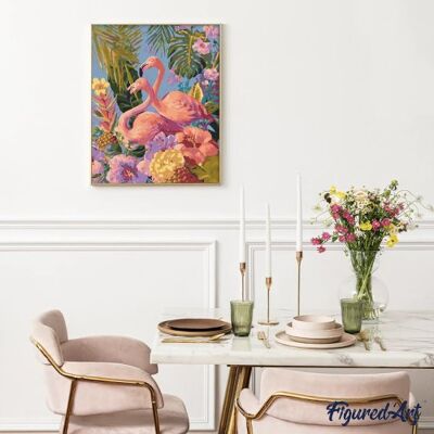 ART Malování podle čísel - DVA PLAMEŇÁCI 40 x 50 cm bez rámu ART Malování podle čísel - DVA PLAMEŇÁCI 40 x 50 cm bez rámu