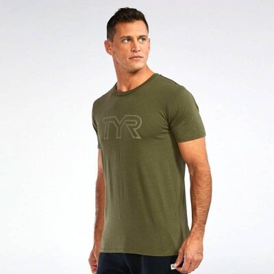 Pánské tričko TYR Ultrasoft Lightweight Tri Blend Tech Tee - zel S Pánské tričko TYR Ultrasoft Lightweight Tri Blend Tech Tee - zel S