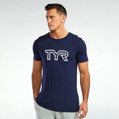 Pánské tričko TYR Ultrasoft Lightweight Tri Blend Tech Tee - blu M Pánské tričko TYR Ultrasoft Lightweight Tri Blend Tech Tee - blu M