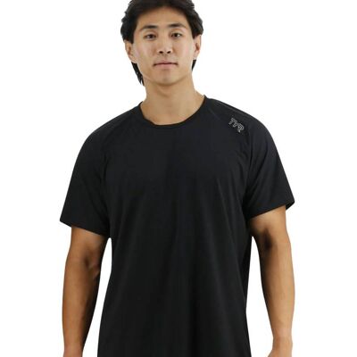 Pánské tričko TYR Raglan Deep Ultramarine - black M Pánské tričko TYR Raglan Deep Ultramarine - black M