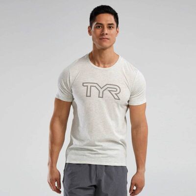 Pánské tričko TYR Ultrasoft Lightweight Tri Blend Tech Tee - whi M Pánské tričko TYR Ultrasoft Lightweight Tri Blend Tech Tee - whi M