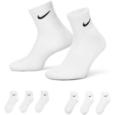 Ponožky Nike Everyday Cushioned - 6 párů - bílé M Ponožky Nike Everyday Cushioned - 6 párů - bílé M