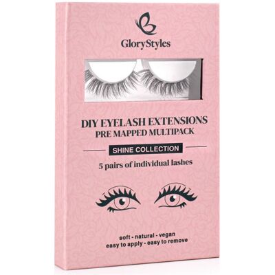 GloryStyles Sada 5 párů segmentových řas - SHINE COLLECTION GloryStyles Sada 5 párů segmentových řas - SHINE COLLECTION