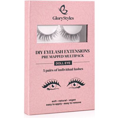 GloryStyles Sada 5 párů segmentových řas - DOLL EYE GloryStyles Sada 5 párů segmentových řas - DOLL EYE