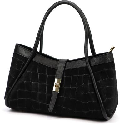 Dámská kabelka Camilla PREMIUM 10.014 CROCO černá Dámská kabelka Camilla PREMIUM 10.014 CROCO černá