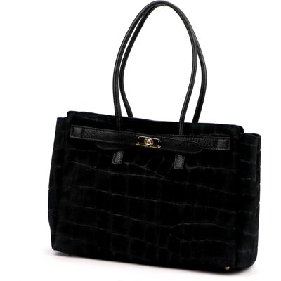 Dámská kabelka Camilla PREMIUM 10.004 CROCO černá Dámská kabelka Camilla PREMIUM 10.004 CROCO černá