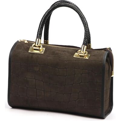 Dámská kabelka Camilla PREMIUM 10.019 CROCO tmavě hnědá Dámská kabelka Camilla PREMIUM 10.019 CROCO tmavě hnědá