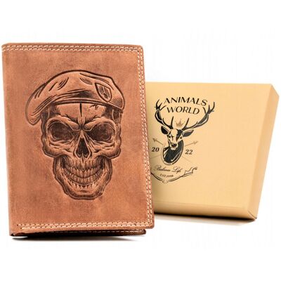 Pánská peněženka Wild ANIMALS N4-CHM SKULL Pánská peněženka Wild ANIMALS N4-CHM SKULL