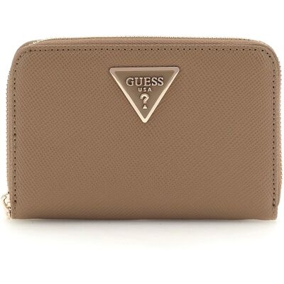 Guess Laurel SLG Medium Zip Arround – Dark Taupe – střední peněženka Guess Laurel SLG Medium Zip Arround – Dark Taupe – střední peněženka