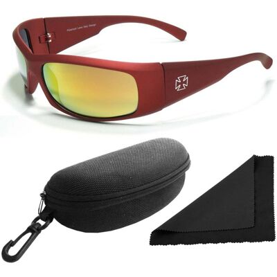 Brýle sluneční Polarized 77 - obroučky červené / skla červeno-zlatá... Brýle sluneční Polarized 77 - obroučky červené / skla červeno-zlatá...