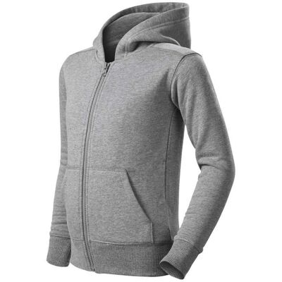 Malfini 412 Trendy Zipper Mikina dětská tmavě šedý melír vel.122 Malfini 412 Trendy Zipper Mikina dětská tmavě šedý melír vel.122