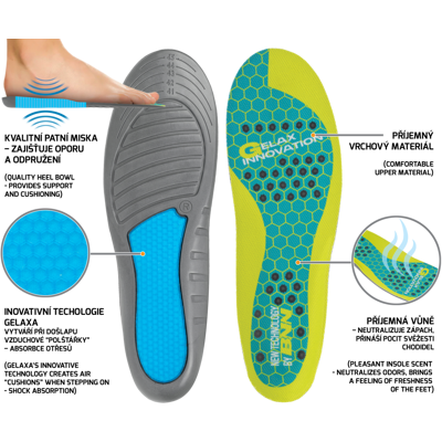 Bennon Zastřihovací gelová stélka GELAXA INSOLE vel.41-46 Bennon Zastřihovací gelová stélka GELAXA INSOLE vel.41-46