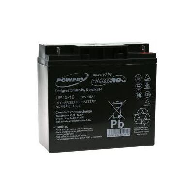 Powery Baterie v912 - 12V, 18Ah, Olovo-kyselina, Dobíjecí - Baterie Powery Baterie v912 - 12V, 18Ah, Olovo-kyselina, Dobíjecí - Baterie