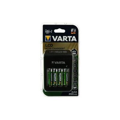 Steckerlader / nabíječka s LCD-Anzeige und USB vč. 4x Varta AA-akumulátor R2U 2100mAh originál Steckerlader / nabíječka s LCD-Anzeige und USB vč. 4x Varta AA-akumulátor R2U 2100mAh originál