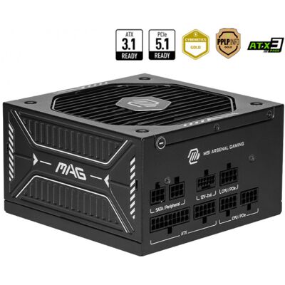 MSI MAG A650GLS 650Watt 650W PCIe 5.0 Power Supply MSI MAG A650GLS 650Watt 650W PCIe 5.0 Power Supply