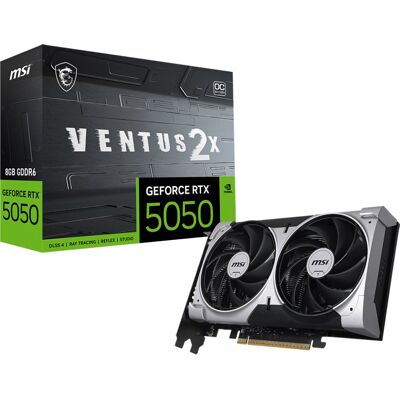 MSI GeForce RTX 5050 Ventus 2X OC 8GB GDDR6 Graphics Card MSI GeForce RTX 5050 Ventus 2X OC 8GB GDDR6 Graphics Card
