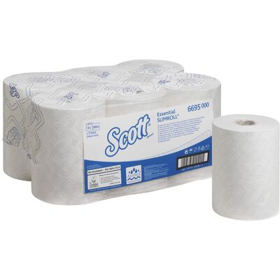 Scott Essential Slimroll Bílá role na ručníky 190m - Role na ručníky Scott Essential Slimroll Bílá role na ručníky 190m - Role na ručníky