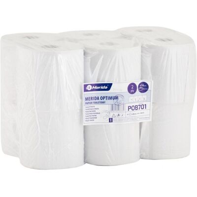 Toaletní papír Merida Optimum Flexi 2.vrstvý, 14cm, 80m, recykl, 12.rolí v balení Toaletní papír Merida Optimum Flexi 2.vrstvý, 14cm, 80m, recykl, 12.rolí v balení