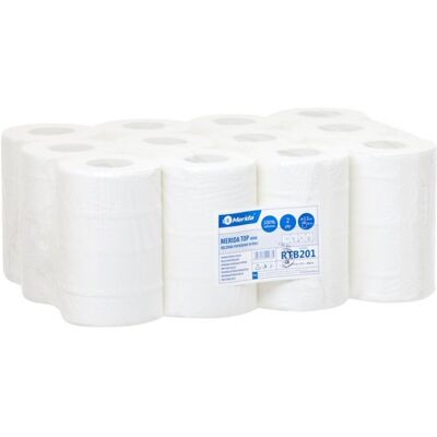 Papírové ručníky Merida Top mini 2.vrstvé, 70 m, 100% celulóza s vnitřním odvinem, 12.rolí v balení Papírové ručníky Merida Top mini 2.vrstvé, 70 m, 100% celulóza s vnitřním odvinem, 12.rolí v balení