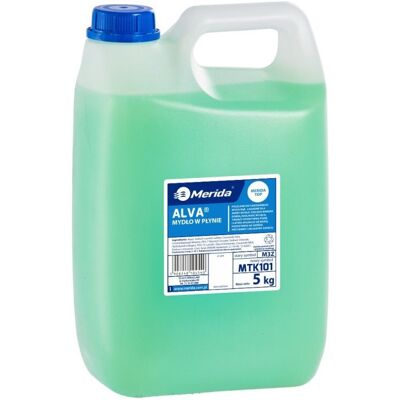 Tekuté mýdlo v kanystru zelené Merida Alva 5 kg Tekuté mýdlo v kanystru zelené Merida Alva 5 kg